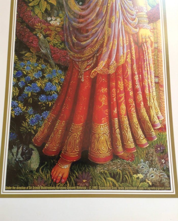 Pôster réplica de obra de arte hindu - Radha