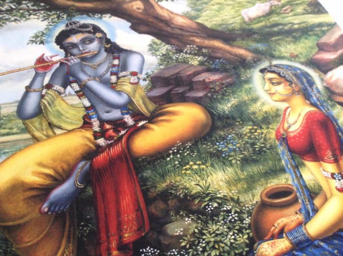 Poster (material especial) para enquadrar – Krishna e Radha
