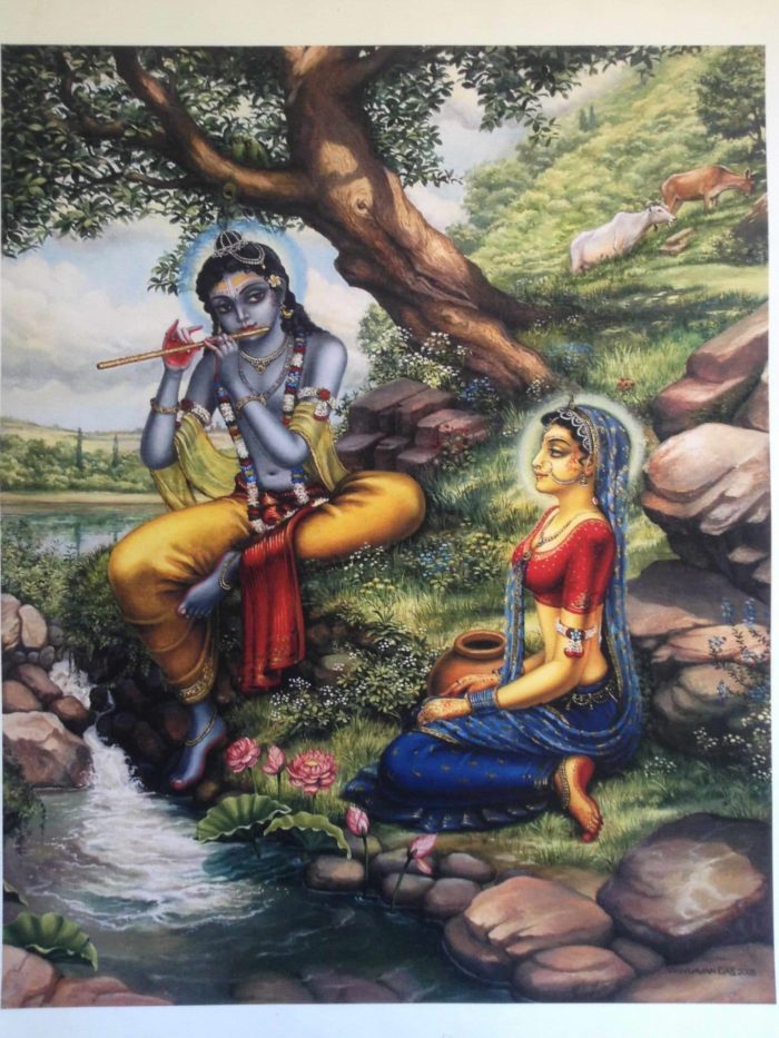 Poster (material especial) para enquadrar – Krishna e Radha