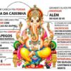 Estátua de Ganesha lapidado em pedra natural de quartzo rosa