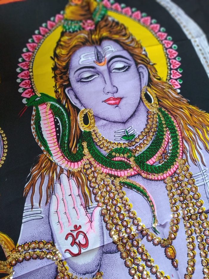 Painel grande clássico de deidade hindu Shiva