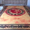 Panô indiano com técnica Batik - Estampa OM e mantras (210 cm x 135 cm)
