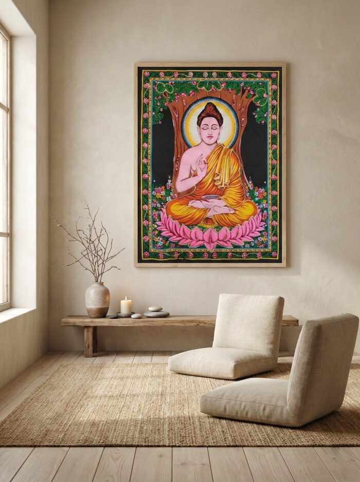 Painel grande clássico do príncipe hindu Buda
