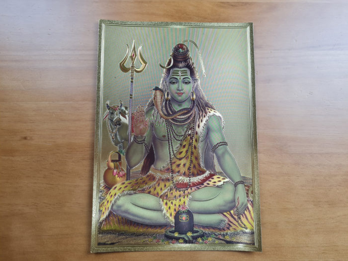 20220623_230154 lâmina decorativa de Shiva, dourada, fabricada na Índia