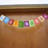 Bandeiras tibetanas de oração com símbolos do OM (7.0cm x 5.5cm) P