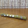 Caneta indiana artesanal de miçangas e espelhos (verde claro)
