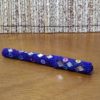 Caneta indiana artesanal de miçangas e espelhos (azul royal)