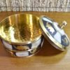 Mini porta jóias indiano de bronze com madrepérolas e elefantes
