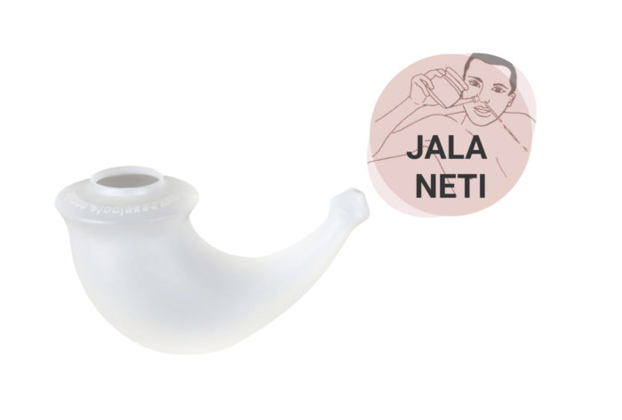 Pote nasal para higienização nasal (prática de Jala-Neti)