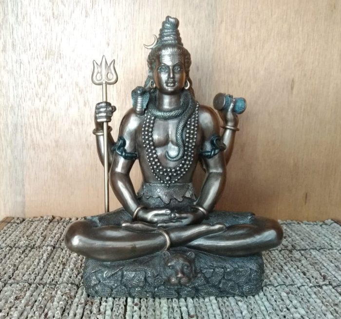 Estátua do Deus Shiva em pose de lótus 20 cm