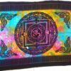 Painel de tecido de Mandala Clássica de OM com técnica Batik