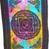 Painel de tecido de Mandala Clássica de OM com técnica Batik