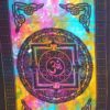 Painel de tecido de Mandala Clássica de OM com técnica Batik