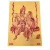 Folha laminada dourada para enquadrar e pendurar - Radha e Krishna III (30 x 21 cm)