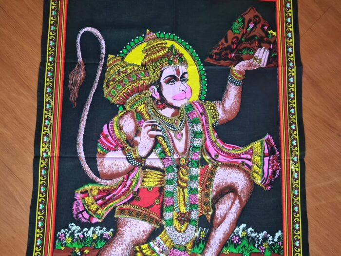 Painel grande clássico de deidade hindu paisagem - Hanuman