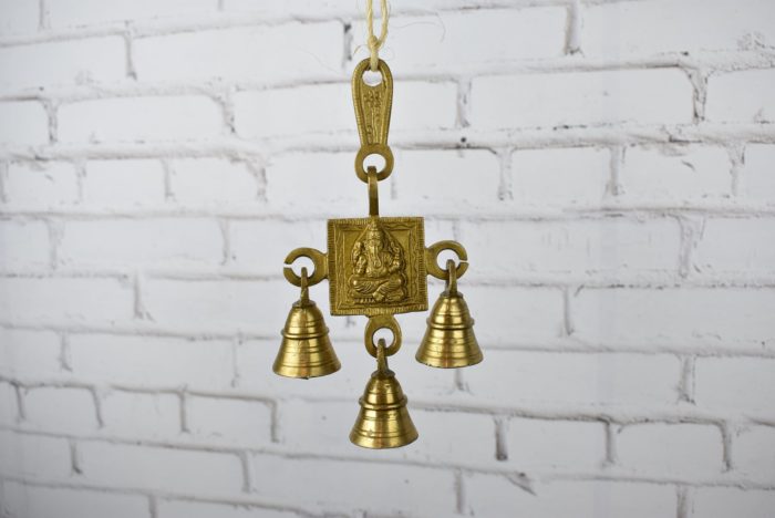 DSC_0210 Pendente com 3 sinos de brass do Deus Ganesha