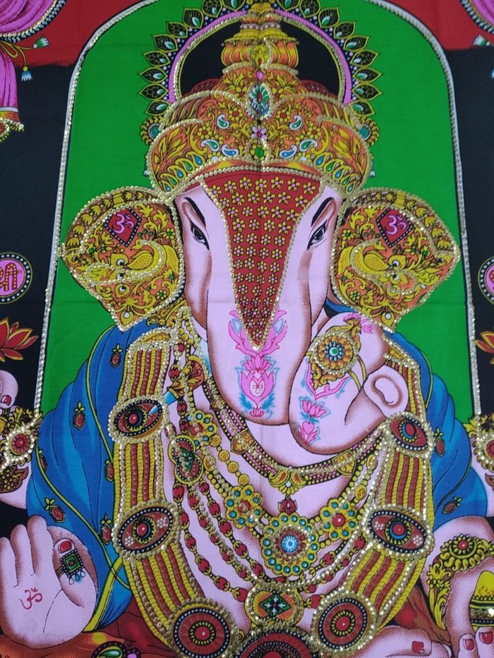 Painel grande clássico de deidade hindu Ganesha III