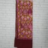 Xale indiano de lã 100% com bordado estilo Kashmir floral