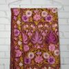 Xale indiano de lã 100% com bordado estilo Kashmir floral