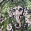 IMG_20190815_131401 Panô indiano de algodão solteiro estampa de Ganesha verde