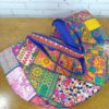 Bolsa indiana Banjara Blue Lux estruturada e forrada 100% bordada