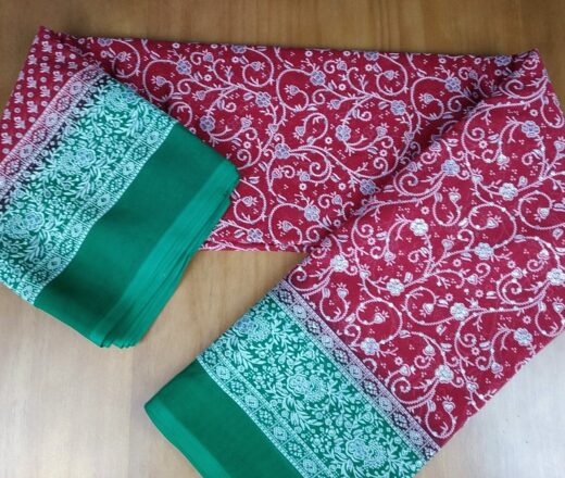 IMG_20191004_133120-scaled Sari indiano tie dye floral com brilhos vermelho escuro e verde