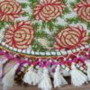 Bolsa indiana Clutch Banjara bordada a mão creme floral