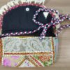 Bolsa indiana Clutch Banjara bordada a mão creme floral