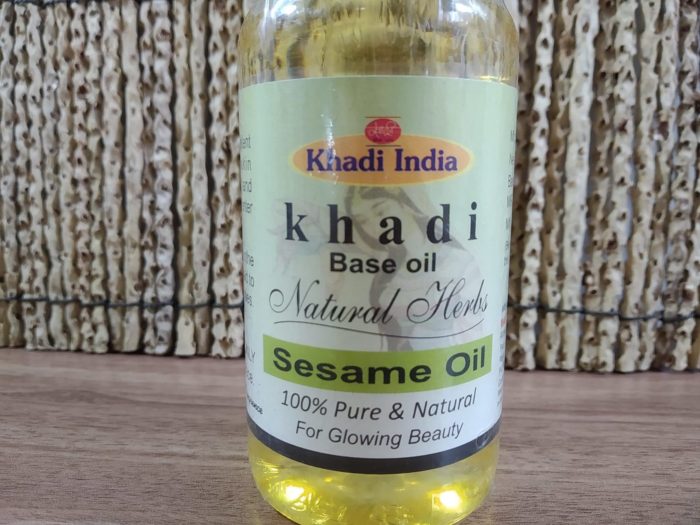 Óleo vegetal puro de gergelim Khadi Índia 100ml
