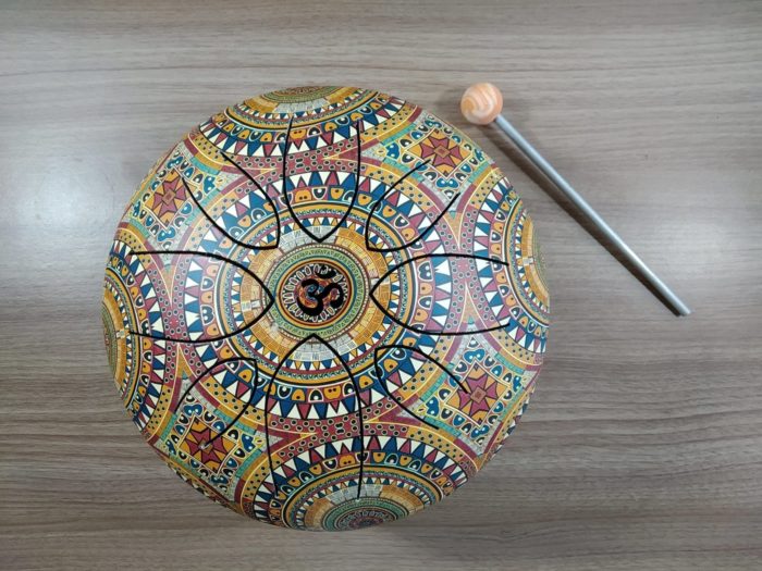 パーカッション・打楽器 HAPIDRUM Hapi Drum instrumento de percussão manual com design indiano 21cm