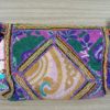 Bolsa indiana Clutch Banjara bordada a mão lilás