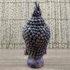 Cabeça de Buda em resina pintada 11cm roxo e dourado
