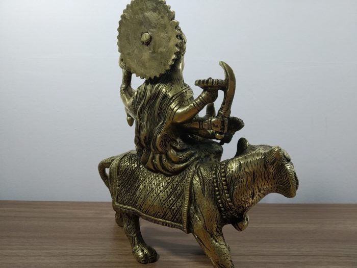 Deusa hindu Durga em metal brass 22cm