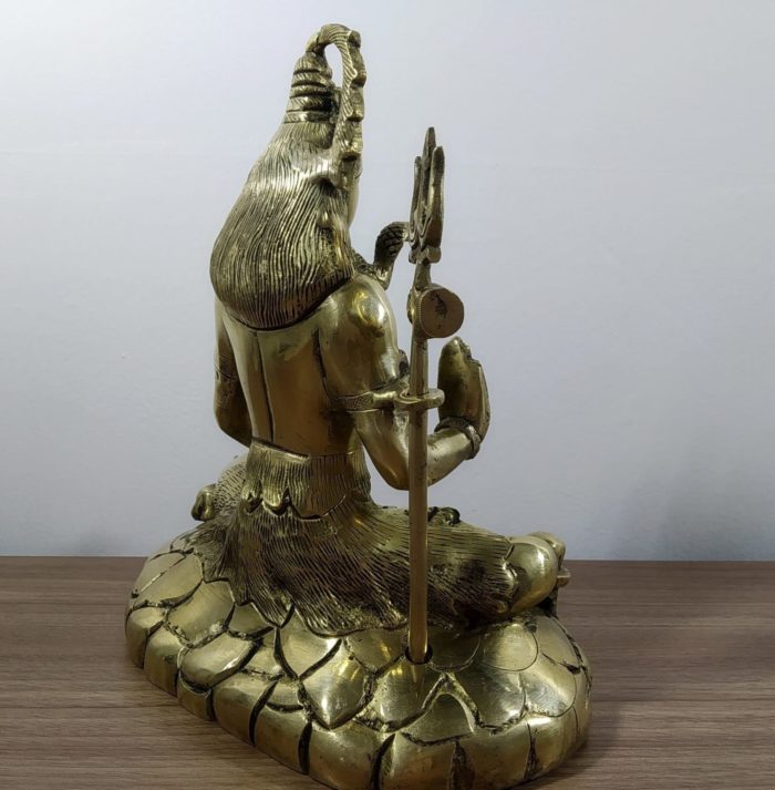 Estátua do Deus Shiva em pose de lótus 22cm
