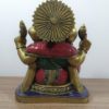 Estátua de Ganesha em bronze com pedras naturais embutidas 17 cm