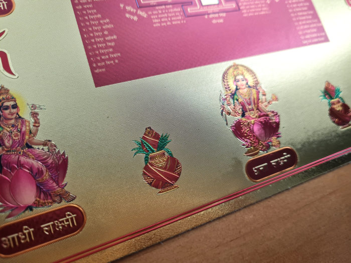 Ashta Lakshmi Shri Yantra adesivo que presidem oito fontes de riqueza