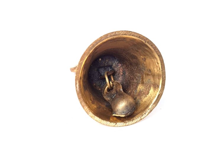 Sino de metal dupla face com imagem de Hanuman 11cm