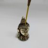 Mini busto Cabeça de Buda em metal com embutimento de pedras naturais VII