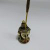 Mini busto Cabeça de Buda em metal com embutimento de pedras naturais VI