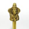Sino de metal dupla face com imagem de Ganesha e Hanuman 11cm