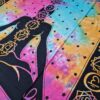 Panô indiano com técnica Batik - Estampa de Iogue e Chakras (230 cm x 210 cm)