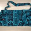 Porta mat indiano para Yoga estampa de OM preto e turquesa