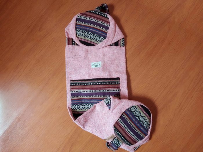 Porta mat indiano para Yoga estampa de OM rosa e color