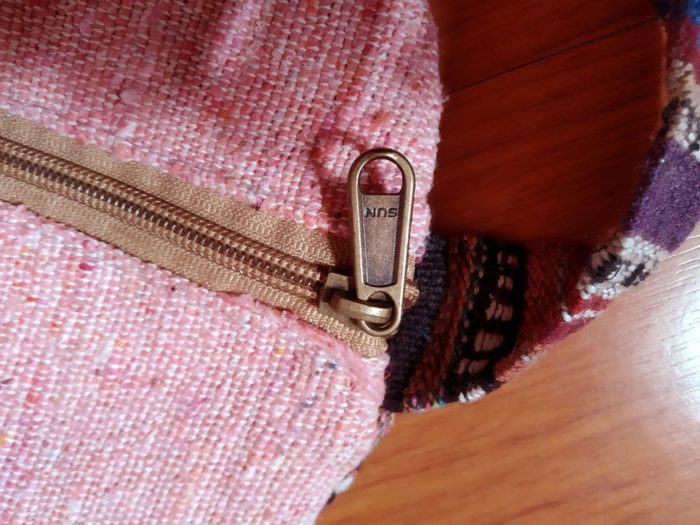 Porta mat indiano para Yoga estampa de OM rosa e color