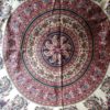 Panô indiano de algodão estampa de mandalas cores terrosas (1,90 m x 1,30 m)