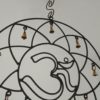 Móbile sino dos ventos com mandala do OM, pedras e sinos