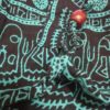Porta mat indiano para Yoga estampa de OM preto e turquesa