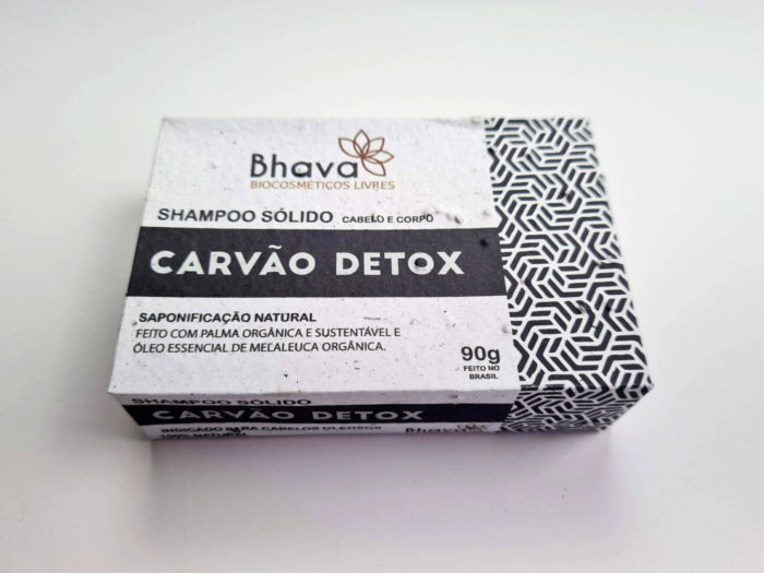 shampoo sólido lixo zero cabelos oleosos com copaíba, rícino e melaleuca feito pela Bhava