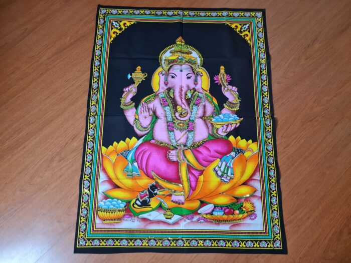 20230223_190219 panô de deidade Ganesha com lantejoulas colorido para decorar