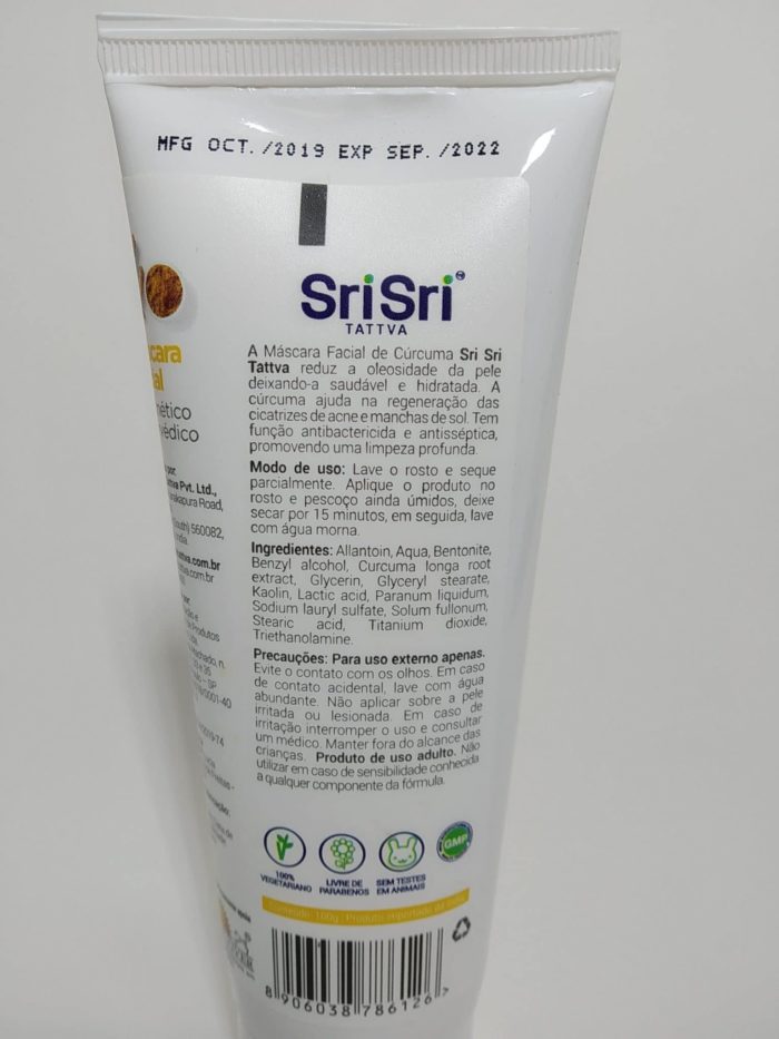 Máscara Facial de Cúrcuma Sri Sri Tattva